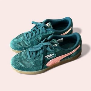 Puma Palermo Green and Pink Women's Shoes